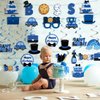 VitalCozy 38 Pcs Boss Birthday Hanging Decorations Boy Birthday Hanging Swirls and Banners Ornament Happy Employee Baby Shower Hanging Decorations for Birthday Party Supplies