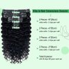Lysilf Deep Wave Clip in Hair Extensions Real Human Hair Deep Curly Clip Ins for Black Women 8Pcs Brazilian Remy Human Hair Extensions with 18Clips 120g Double Lace Weft (18Inch, Natural Black)