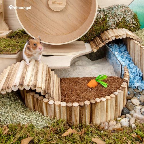 Niteangel Natural Coco/Cork Hamster Bedding Pet Litter for Dwarf Syrian Hamsters, Gerbils, mices, Degus or Other Small Animal