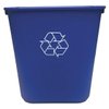 Desk Recycling Container, Blue, 3-1/2 gal.