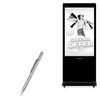 BoxWave Stylus Pen Compatible with PWR4GTR Digital Signage Display 55 Inch - FineTouch Capacitive Stylus, Super Precise Stylus Pen - Metallic Silver