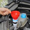 Flexible Fuel Funnel with Long Hose Plastic Small Wide Mouth Filling Funnel Car Funnel for Engine Oil Gas Fuel Gasoline Diesel Water Fluid Liquid Transmission Red (1)