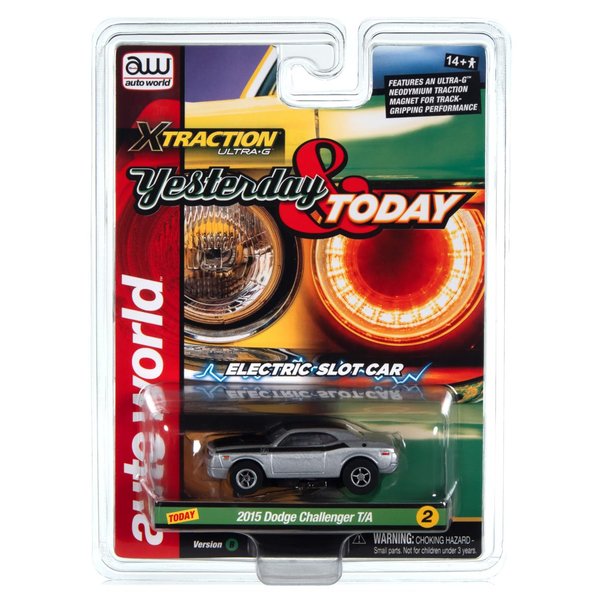 Auto World Xtraction 2012 Dodge Challenger (Silver) HO Scale Slot Car
