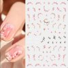 8pcs 3D Flower Nail Stickers Colorful Butterfly Nail Art Stickers Floral Nail Decals for Nail Art Supplies Cherry Blossom Nail Sticker Tulip Lavender Spring Nails Stickers Flower Stickers for Nails