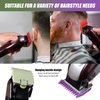 4 Professional Hair Clipper Guards Cutting Guides Fits for Most Wahl Clippers, Color Coded Clipper attachment Replacement - Guard Number: #1/2, 1, 1.5, 2(Length: 1/16, 1/8, 3/16 and 1/4 inch)