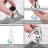 SAMODRA Soap Dispenser for Kitchen Sink, Brushed Nickel ABS Pump Head, with 17 oz PET Lotion Bottle, Refill from Top, Built-in Design