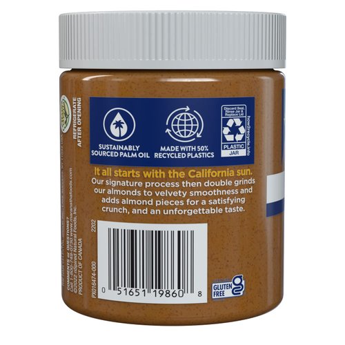 MaraNatha No Stir No Sugar or Salt Added Crunchy Almond Butter, 12oz