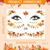 Fall Maple Face Sticker Autumn Maple Face Tattoo Stickers Thanksgiving Temporary Tattoos Stickers Fashion Maple Leaf Art Tattoo Sticker Thanksgiving Party Face Accessories for Body/Facial Makeup