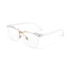 FEISEDY Retro Semi-Rimless Blue Light Blocking Glasses for Men Women Vintage Half Glasses Frame Horn Rimmed Eyeglasses B2883