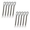 Nanaborn Coiled Lanyard Spring Coil Cord Keychain for Fishing Rod Tool Retractable Tether with Carabiner Clip(10pcs)