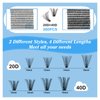DIY Lash Extension Kit Lash Clusters 360 Pcs 30D+50D 10-16 Mix Length Individual Lashes Kit Lash Bond and Seal Lash Glue Remover Overnighter Seal for DIY Eyelash Extensions(30+50D)