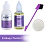 Wig Glue for Front Lace Wig and Lace Glue Remover Set Invisible Waterproof Hair Replacement Bonding Glue + Solvent + Glue Application Brush+Cosmetic Cotton (Wig Glue-38ml &Remover-30ml)