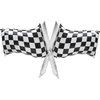 PANRRPERS 2 PCS Checkered Balloons Black and White Racing Flag Balloon Checkered Flag Helium Balloons for Race Car Themed Birthday Party Birthday Decorations