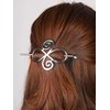 HAQUIL Viking Hair Accessories Antique Viking Celtic Knot Celtic HairPins Clip Silver Hair Sticks Irish Hair Decor For Long Hair Jewelry