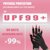 MEKK UV Gloves for Nails, Extra Length UV Light Gloves for Gel Nails UPF99+ UV Gloves Skin Care UV Protection Gloves Professional Manicure Gloves UV Protection UV Nail Gloves (Black)