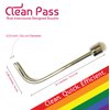 Clean Pass Douche Kit - Pre-Intercourse Hygiene Stainless Shower Douche Nozzle+1.5m Shower Hose+T-Adapter Water Regulator Knob L Shaped Douche/Enema Perfectly Designed for Men & Women Body Anatomy
