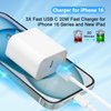 USB C Fast Charger for iPhone 16/16 Plus/15 Pro/15 Pro Max,iPad Pro 13/12.9/11 inch,iPad Air 13/11 inch/5th/4th,iPad 10th,iPad Mini 7/6th,20W Type C Charger Fast Charging Block & 6FT USB C to C Cable