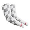 PAX Sports Bike anti-UV UPF 50+ Arm Sleeves, Sun Protection, Warm In Winter And Cool in summer, Moisture Wicking, Breathable Cycling Working, White & Gray Plaid, M