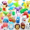 Megoogo 58 Pcs Animal Erasers Desk Pets Mini 3D Erasers Bulk Puzzle Erasers Gifts for Classroom Prizes Game Rewards Treasure Box Party Favors Goodie Bag Stuffers
