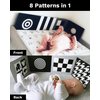 Samuel Sensory Board for Babies - Supersized Black and White Baby Cards for Developmental Newborn Tummy Time Toys - 100cm Newborn Black & White Toys for 0-3 Months & Older - Thick Stand Up Board No. 1