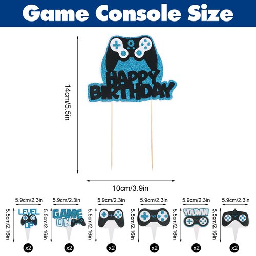 Video Game Happy Birthday Banner, Game Party Supplies Happy Birthday Banner Video Game Party Decorations Player Gaming Themed Party Decorations Assembled
