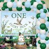 Sursurprise Duck Hunting First Birthday Decorations, One Lucky Duck Backdrop Mallard Duck Balloon Garland Arch Kit for Boys 1st Birthday Party Supplies