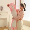 WUYU Lovely Plush Cat Doll Cute Cartoon Soft Stuffed Kitten Pillow Long Throw Sleeping Pillow Doll Toy Gift for Kids Girlfriend Multiple Size (Pink,50cm/19.6in)