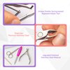 Utopia Care Cuticle Trimmer with Cuticle Pusher, Nail Cuticle Trimmer Set, Manicure Kit, Pedicure Kit, Sharp Cuticle Nippers Professional, Nail Cuticle Pusher Tool, Cuticle Remover Tool Kit (Silver)
