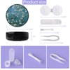 LRITER Contact Lens Case, Portable with Mirror, a Variety of Patterns and Shapes to Choose from, Auitable for Daily Makeup Office Travel Outdoor Use (Plum Blossom)