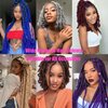 Afro Twist Hair 28 Inch 3 Packs, Springy Afro Twist Hair Pre Fluffed Spring Twist Hair Pre Stretched Wrapping Hair for Soft Locs Hair Extensions (Blue#)