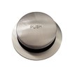 Westbrass 593244-07 14" x 1-1/2" White Tubular Bathtub Waste & Overflow Assembly with Tip-Toe Drain Plug and 2-Hole Faceplate, 1-Pack, Satin Nickel