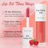 Tiejdhr Korean Lip Oil - Fruity Flavor Lip Glow Oil, Moisturizing Hydrating & Nourishing Non-stick Cup Transparent Plumping Lip Gloss for Dry Lips & Lip Care (01#Raspberry)