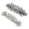 2PCS Vintage Hair Barrettes with French Clip Clasp and Sparkling Stones Retro Hair Clips for Women and Girls 3.5" Length Elegant Hair Pins Hair Accessoires