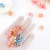 12pcs Mini Flower Hair Clips for Girls Cute Hair Clips for Girls, CUBACO Small Flower Hair Clips Crystal Mini Hair Clips Small Hair Decoration for Girls Hair Accessories for Girls