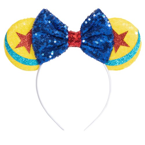 CHuangQi Mouse Ears Headbands with Shiny Bow, Double-sided Sequins Glitter Hair Band, for Birthday Party, Celebration or Event (XC22)