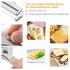 Cheese Slicer with Wire, WarmHut Stainless Steel Cheese Slicer Set and Cheese Cutter Plane for Soft, Semi-hard, Hard Cheeses Kitchen Tool, Set of 2