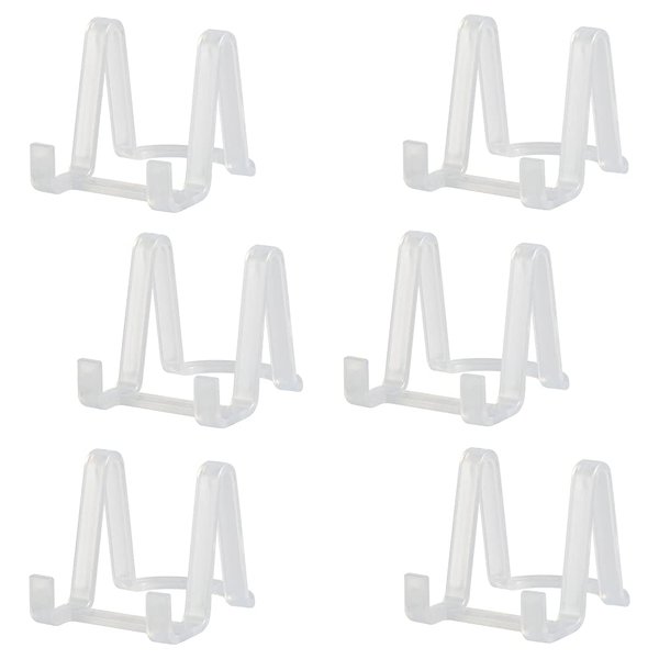 Plate Stands for Display - Plastic Easel Stand Plate Holder Display Stand Picture Frame Stand for Pictures | Photo|Decorative Plate |Dish | Tabletop Art - 3 inch-Clear
