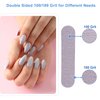 Nail Files (50 Pack), 3.6 Inches Emery Board Nail Files for Acrylic and Natural Nails, 100/180 Grit Small Double Sided Fingernail Filer Bulk Mini Professional Finger Nail Filer Manicure Set Gray