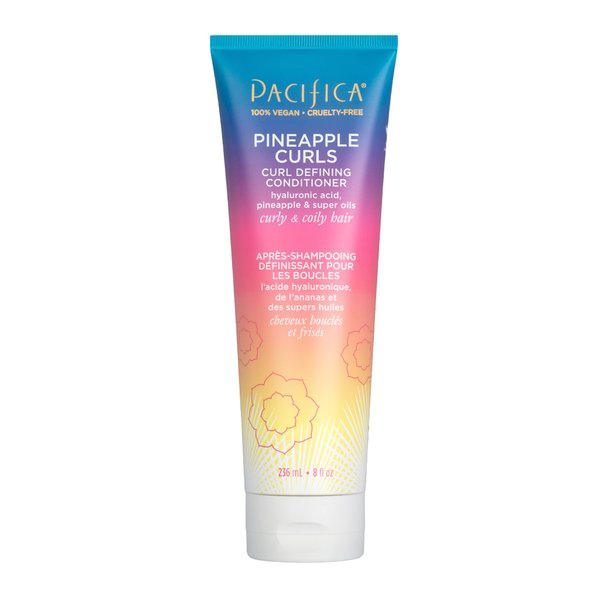 Pacifica Beauty, Pineapple Curls Curl Defining Natural Conditioner, For Curly, Coily and Textured Hair Types, Fresh Pineapple Scent, Sulfate Free and Silicone Free, 100% Vegan and Cruelty Free