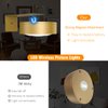 3Pack Picture Light Battery Operated Painting Lights for Wall Wireless Magnetic Display Art Light with Remote Controls,Dimmable&Timer Portrait Light for Art Frame Artworking,Wall Decor Puck Light-Gold
