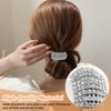 Molain 2Pcs Sparkly Rhinestone Hair Ties Ponytail Holder Fashion Elastics Scrunchies Fancy Crystal Hair Ties Rhinestone Hair Accessories for Thin Thick Hair Women Girls Hair Bands