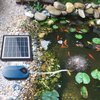 Lewisia Solar Air Pump Kit Hydroponic Pump Solar Battery with Air Hoses and Bubble Stones 3 Working Modes Pond Aerator Bubble Oxygenator 1.5W