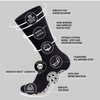 6 Pairs of Non-Skid Diabetic Crew Socks, Non Binding Top Therapeutic Cotton Gripper Socks (Black, Size: 13-15)