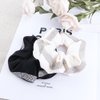Shiny Rhinestone Hair Scrunchies Hair Ties for Women Girl, Elegant Ponytail Decor Daily Hair Elastic Decor