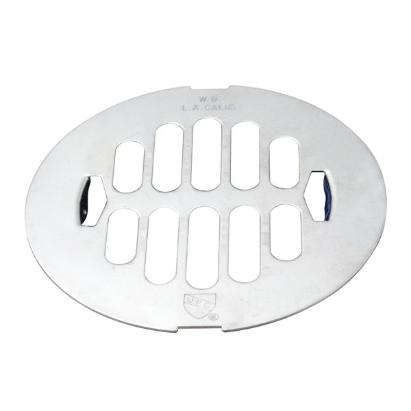 Westbrass 4-1/4" OD Snap-in Shower Drain Strainer, Polished Chrome, D3198-26