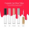 KPX 30 Pcs lip Gloss Tube Containers Bulk Wand 10ml Empty Clear Pink Lip Oil Tubes Refillable Lip Balm Bottles with Rubber Insert for DIY Makeup Such as Lip Samples, Homemade Lip Balm(Pink)