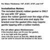 Brushed Nickel Shower Door U-Channel with Metal Strike and Magnet - Set
