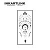 INKARTLINK Temporary Tattoos, Semi Permanent Tattoos Adult Art Designs Waterproof Temporary Tattoos Party Favors Tattoo Stickers Realistic, No Adhesive, Lasts 1-2 Weeks Black (Henna 6)