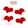 Red Heart Hair Clip Valentines Love Glitter Sequin Heart Shape Hair Barrettes Glitter Hair Clip for Girls Women Valentines Hair Accessories for Party Wedding Gift