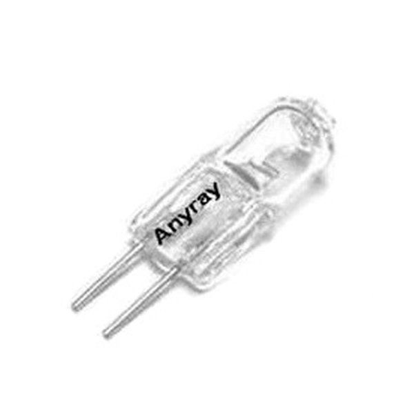 Anyray A1753Y (5)-Bulbs JC 50 Watt Bi Pin G6.35 Base 12V 50W 12 Volt 50Watt T3 Landscape Lighting Halogen Light Bulb